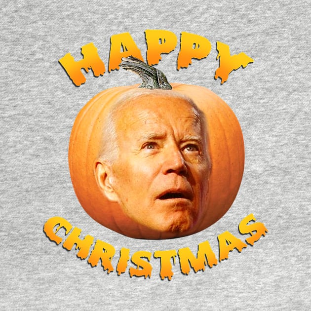 Funny Anti Joe Biden Happy Christmas Holiday Pumpkin Head by nickymax915